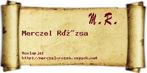 Merczel Rózsa névjegykártya